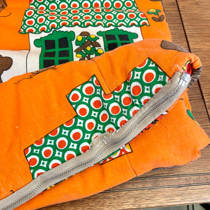 Vintage kinderslaapzak oranje
