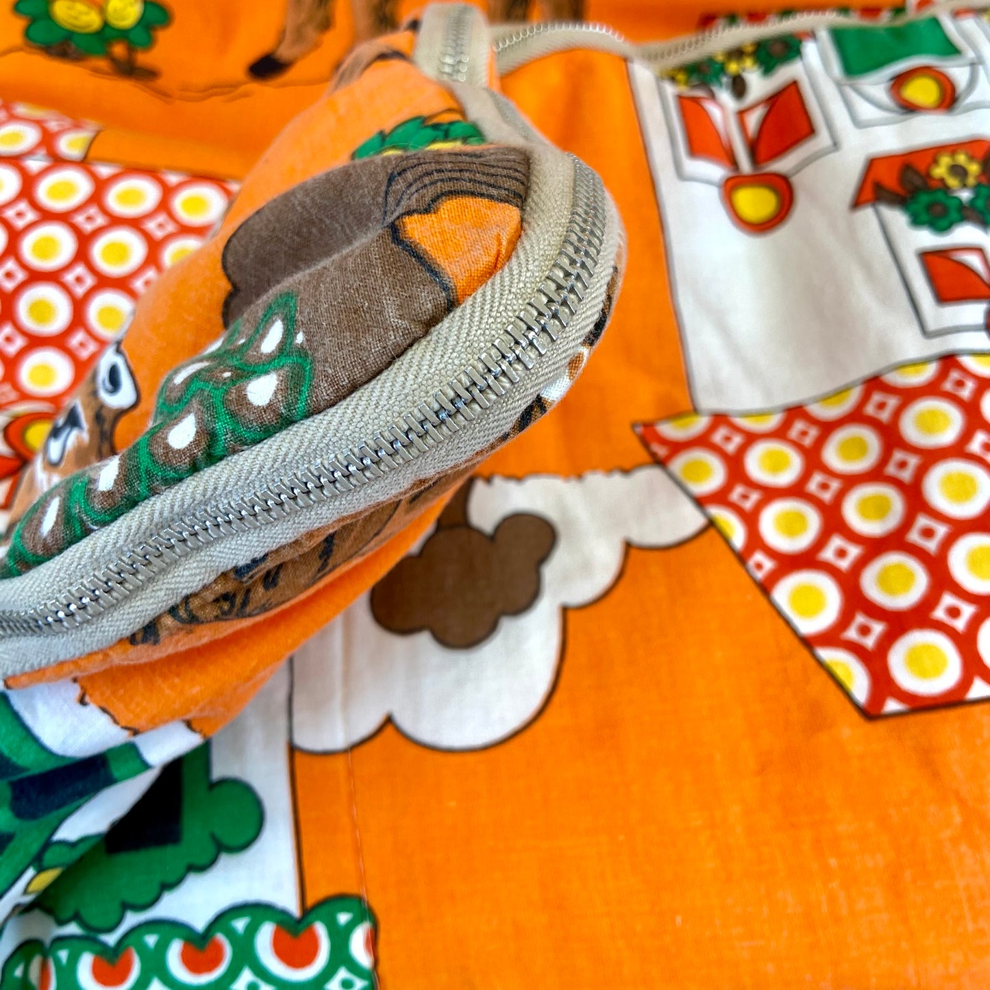 Vintage kinderslaapzak oranje