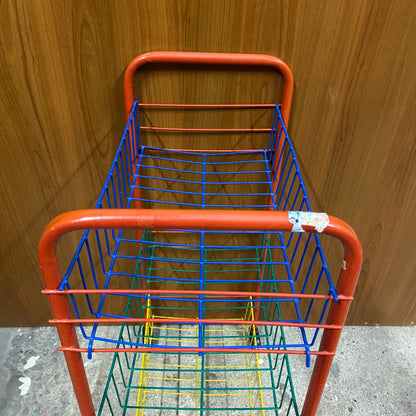 Vintage gekleurd keukenrek - trolley op wieltjes