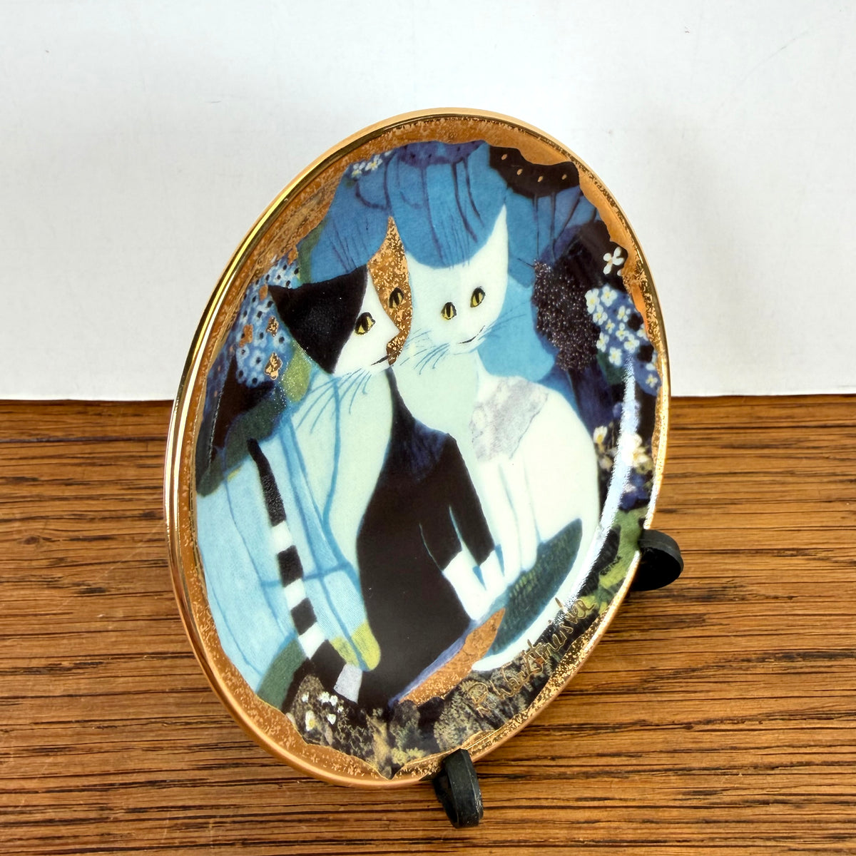 Vintage Rosina Wachtmeister mini bordje katten Goebel