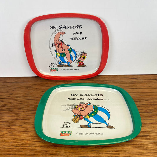 Vintage Asterix en Obelix dienbladen 1989