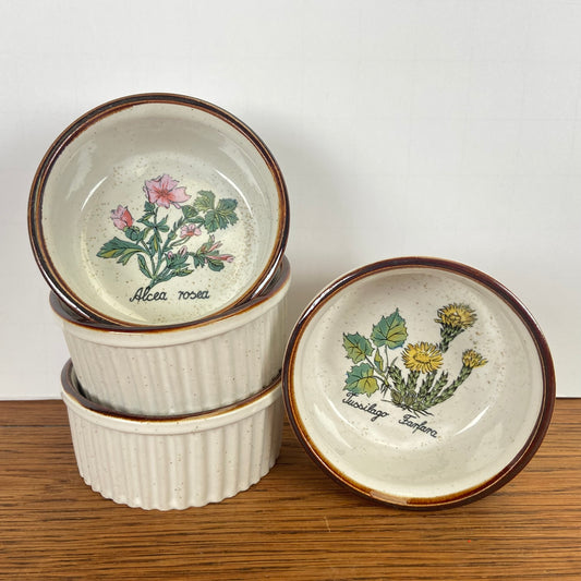 4 wilde bloemen schaaltjes