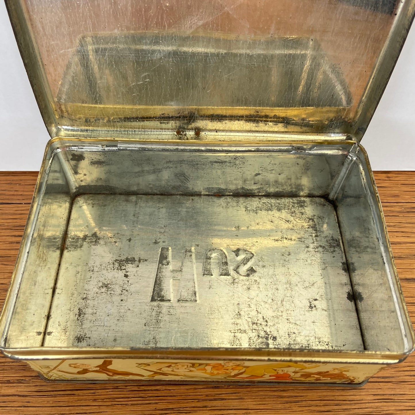 Vintage HUS koekblik Camera Obscura