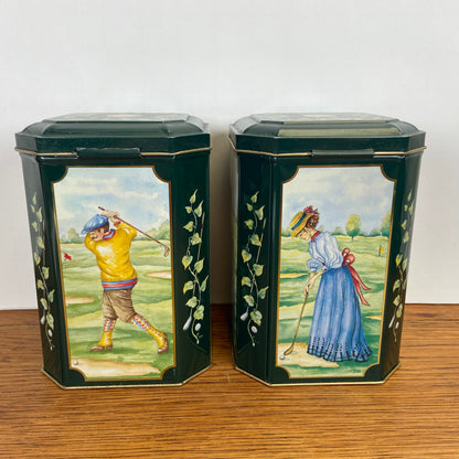 2 vintage blikken golf