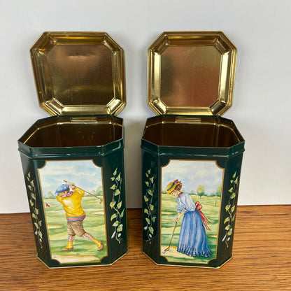 2 vintage blikken golf