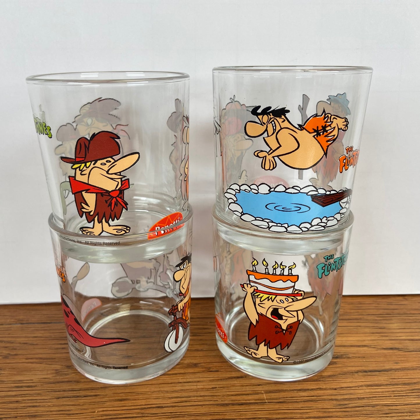 4 Flintstones glazen 1997- Penotti