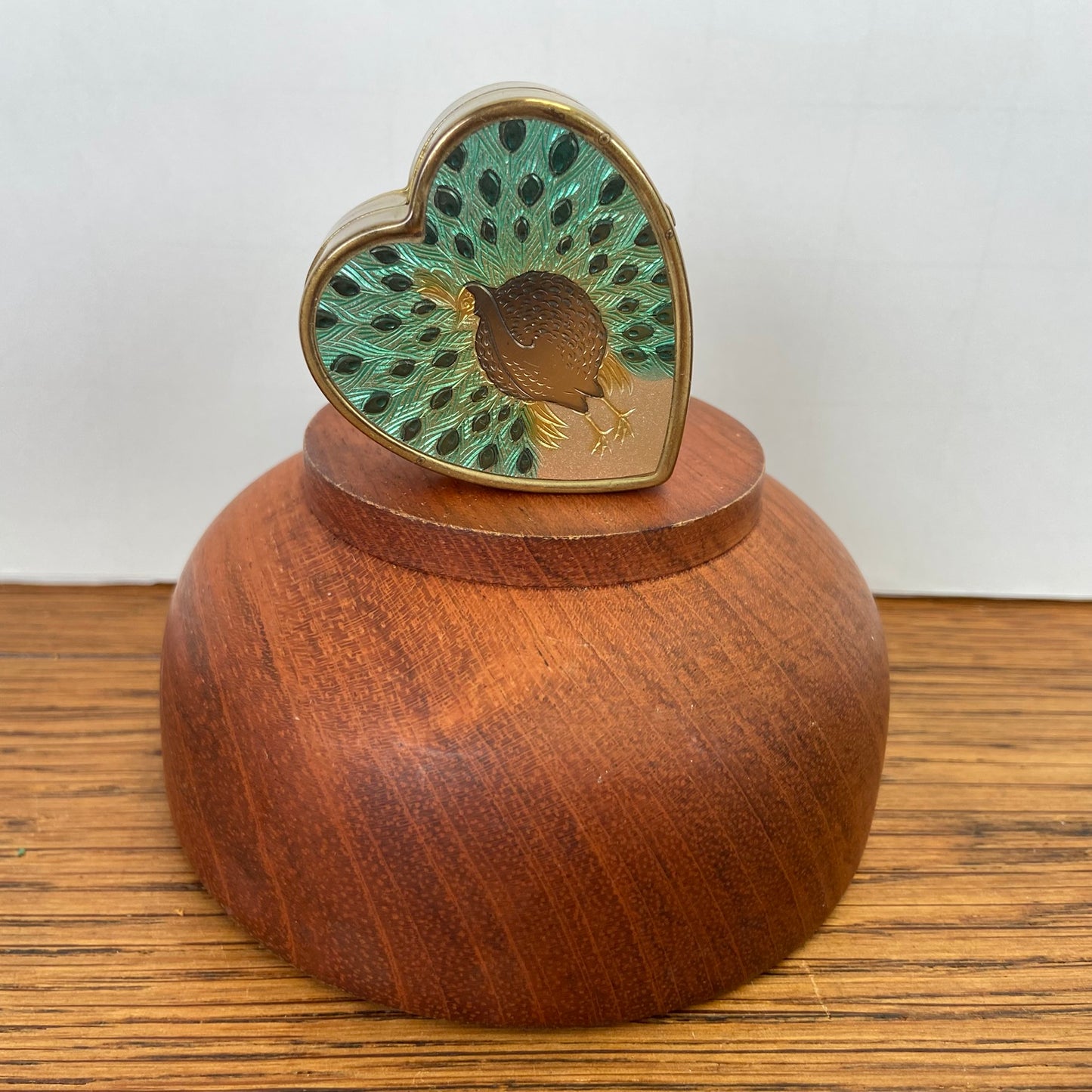 Vintage pillendoosje pauw