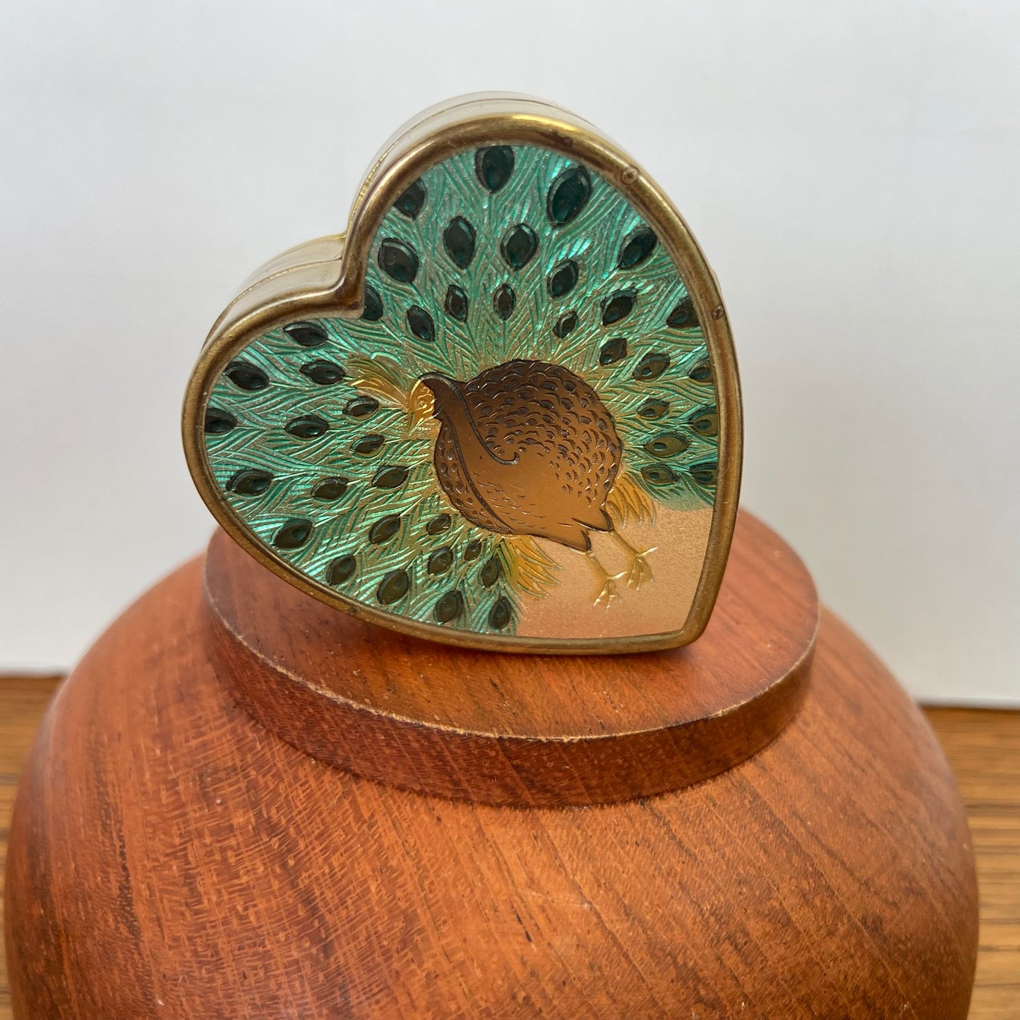 Vintage pillendoosje pauw