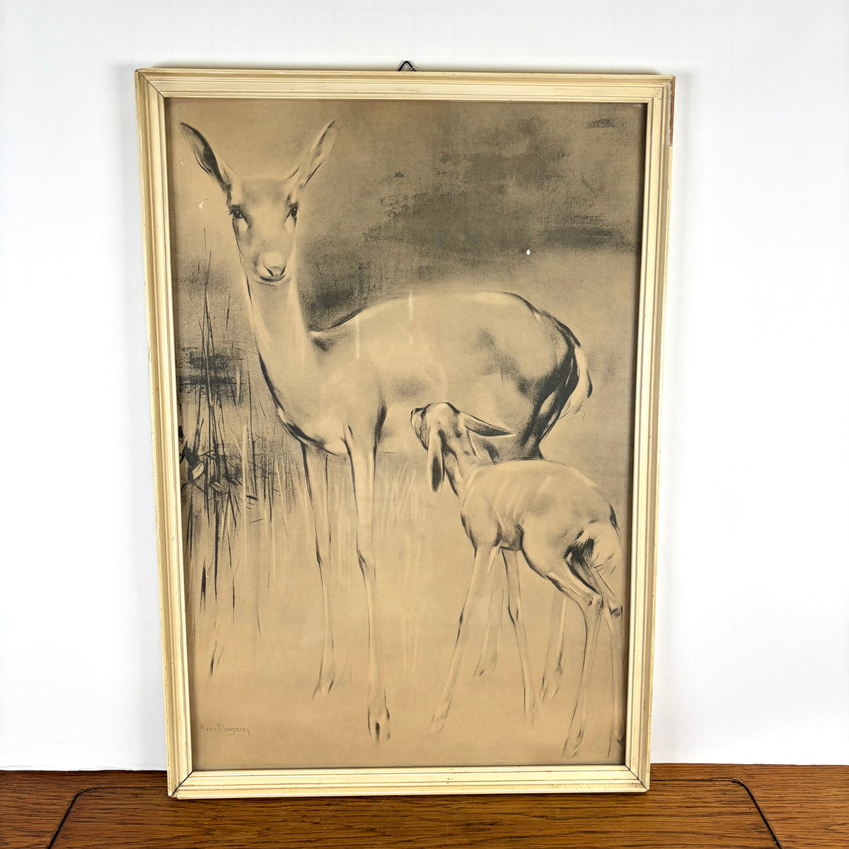 Schilderij hertjes H van Meegeren