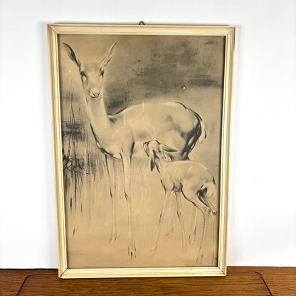 Schilderij hertjes H van Meegeren
