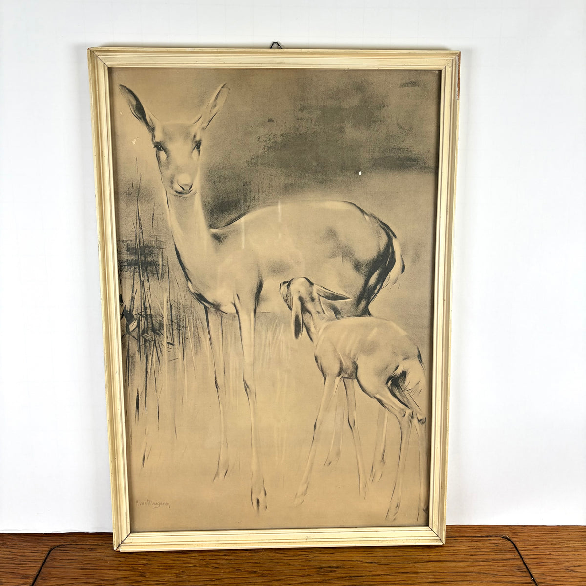 Schilderij hertjes H van Meegeren