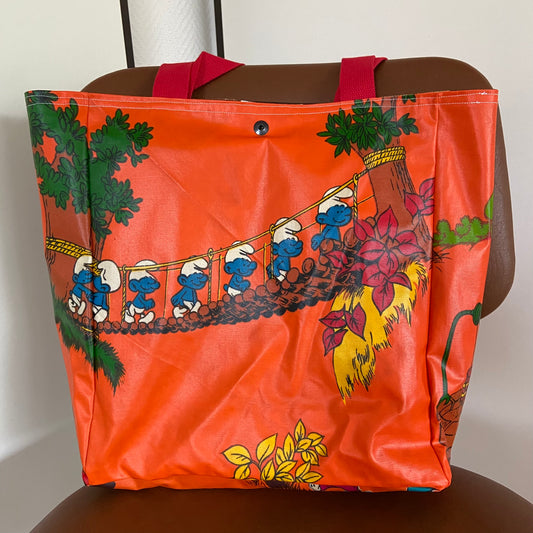 Boxkleed tas smurfen oranje
