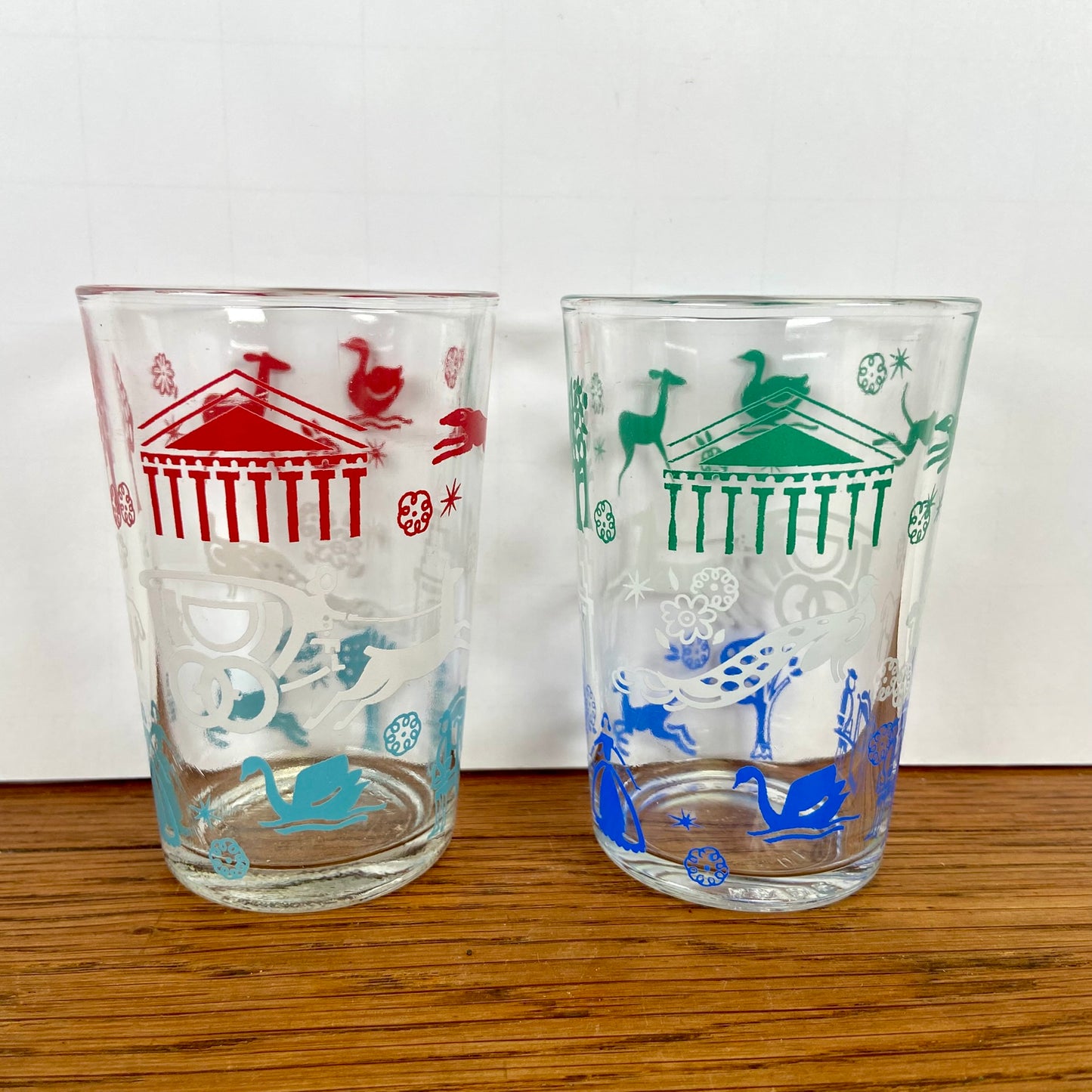 2 vintage glaasjes