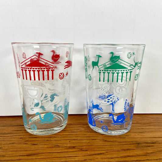 2 vintage glaasjes