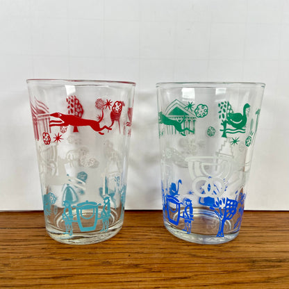 2 vintage glaasjes