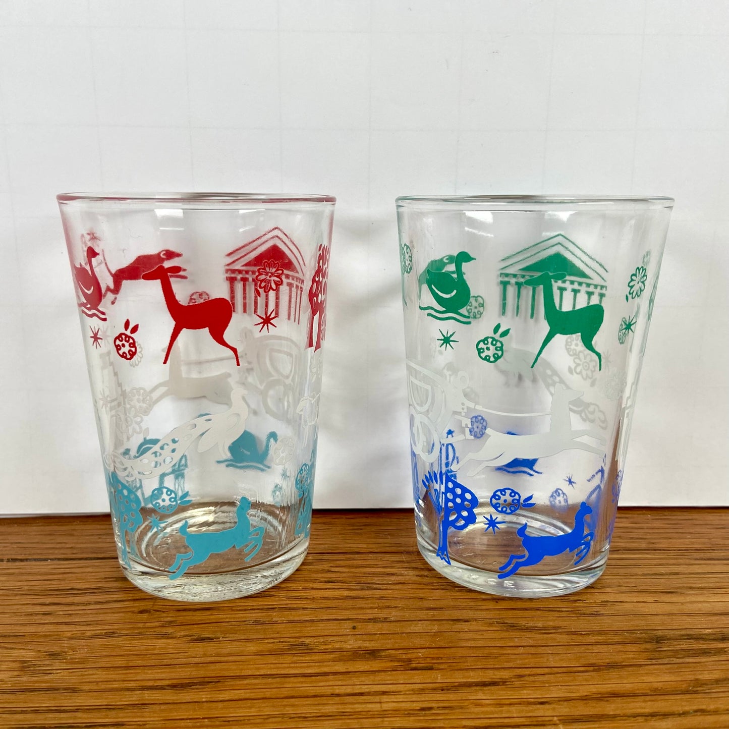 2 vintage glaasjes