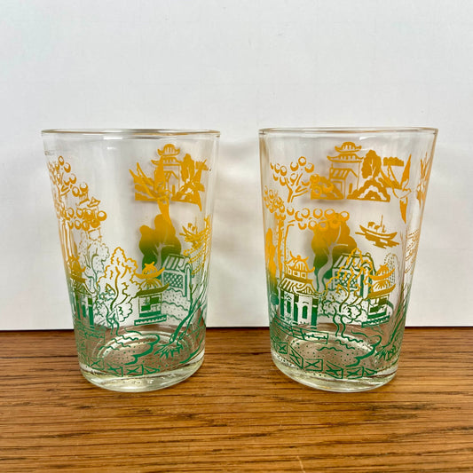 2 kleine vintage glaasjes