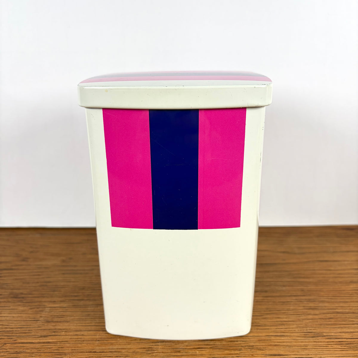 Vintage blik Simel roze paars