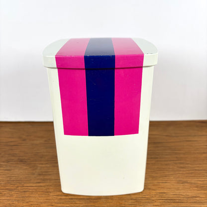 Vintage blik Simel roze paars