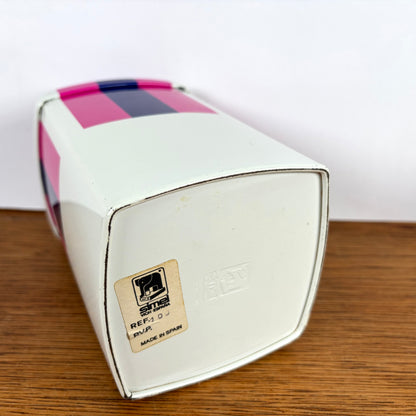 Vintage blik Simel roze paars