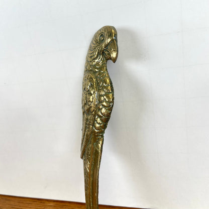 Vintage messing briefopener papegaai