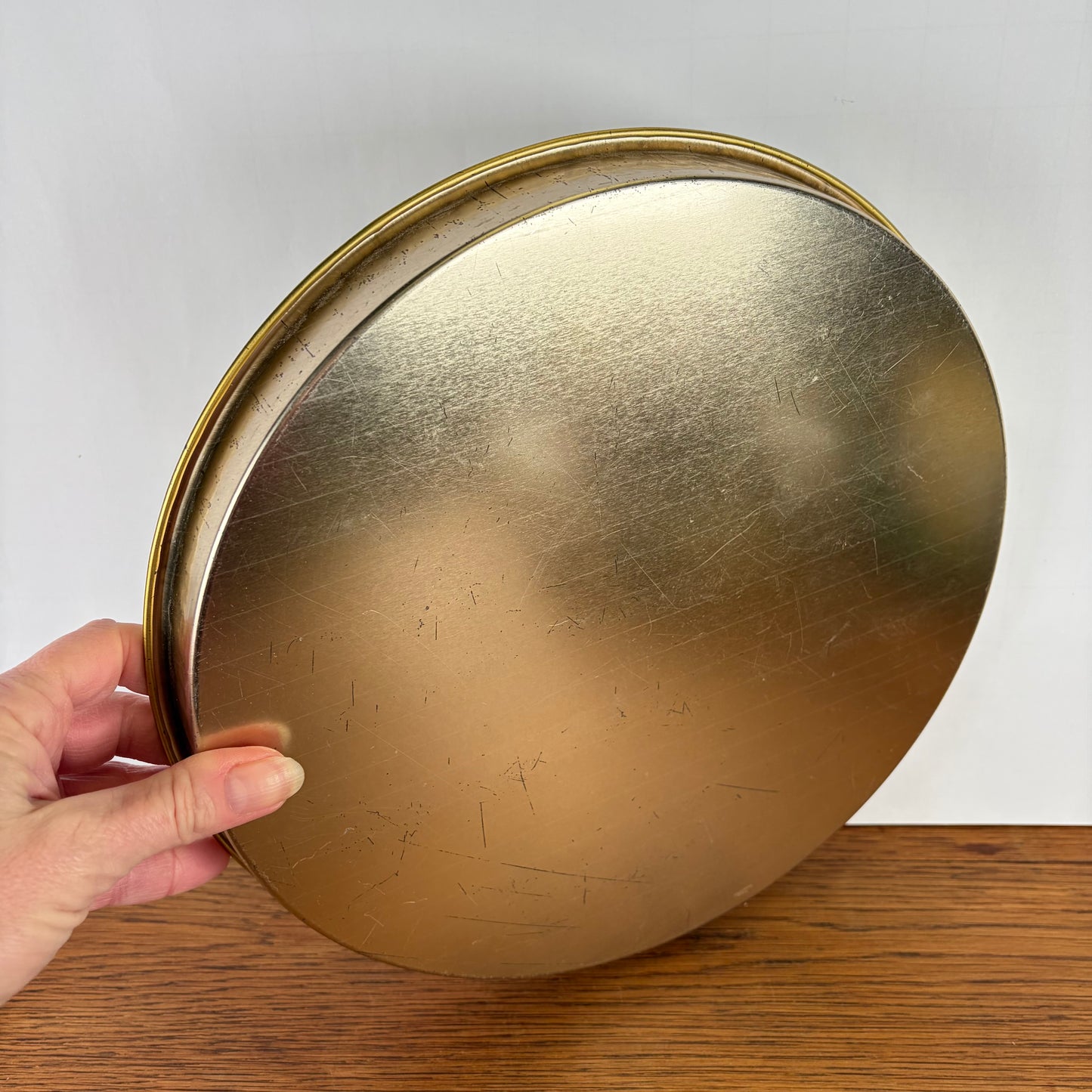 Vintage dienblad bloemen goud