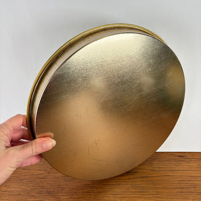 Vintage dienblad bloemen goud