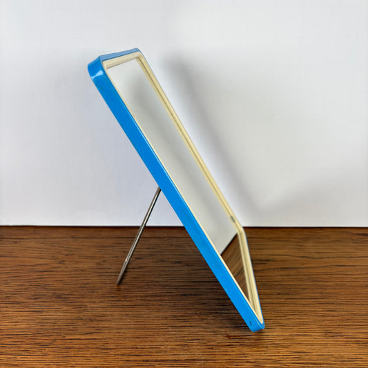 Vintage spiegeltje staand blauw