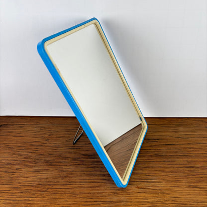 Vintage spiegeltje staand blauw