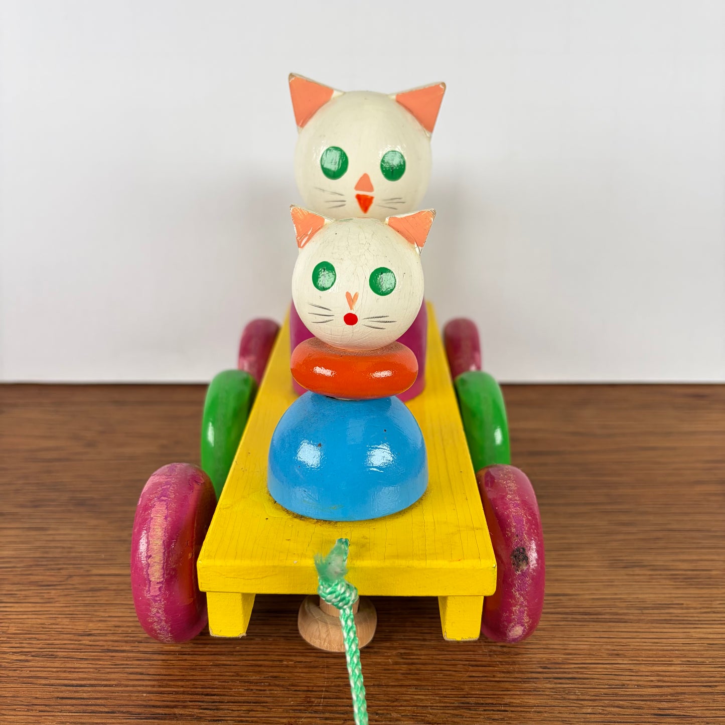 Vintage houten trek katten