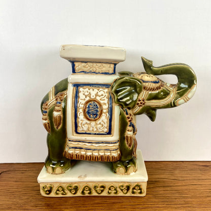 Vintage plantentafel keramieken olifant