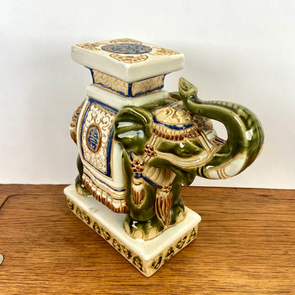 Vintage plantentafel keramieken olifant