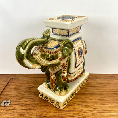 Vintage plantentafel keramieken olifant