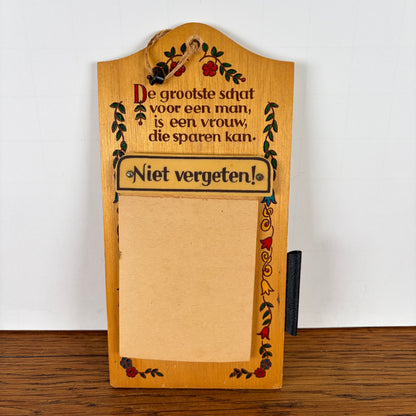 Vintage notitieblokje “niet vergeten”