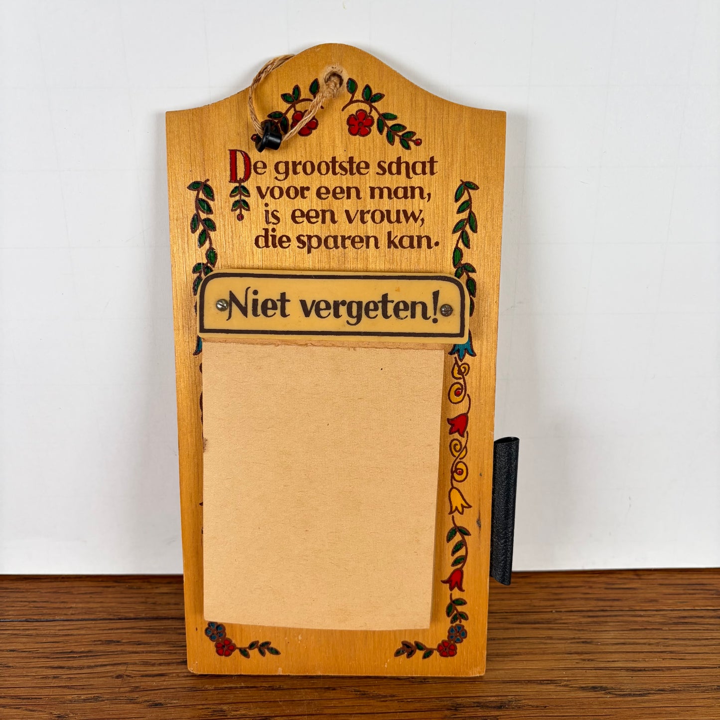 Vintage notitieblokje “niet vergeten”