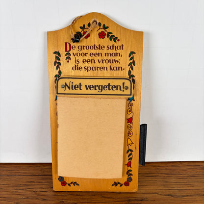 Vintage notitieblokje “niet vergeten”