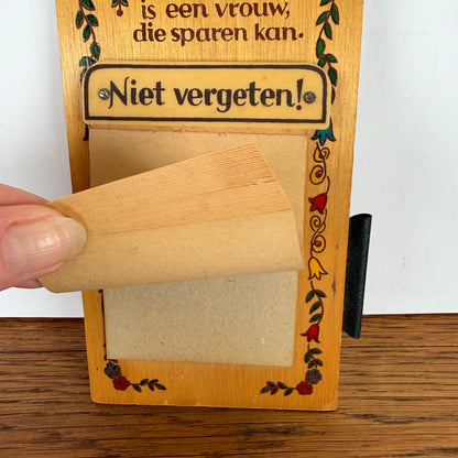 Vintage notitieblokje “niet vergeten”