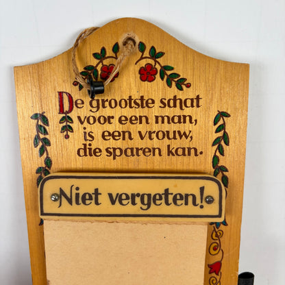 Vintage notitieblokje “niet vergeten”