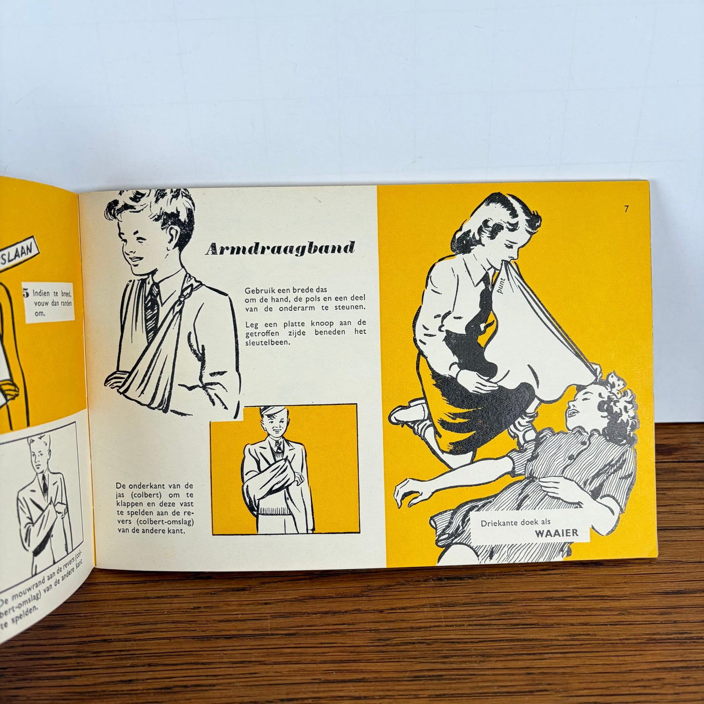 Vintage boekje EHBO in beeld