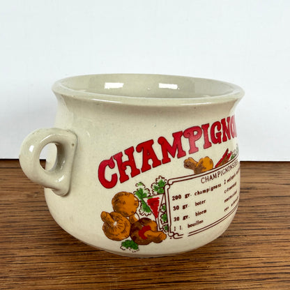 Vintage soepkom  recept champignonsoep
