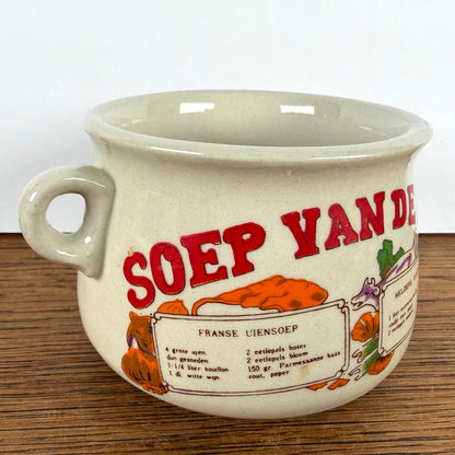 Vintage soepkom Soep van de dag