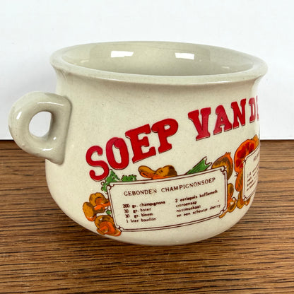 Vintage soepkom Soep van de dag