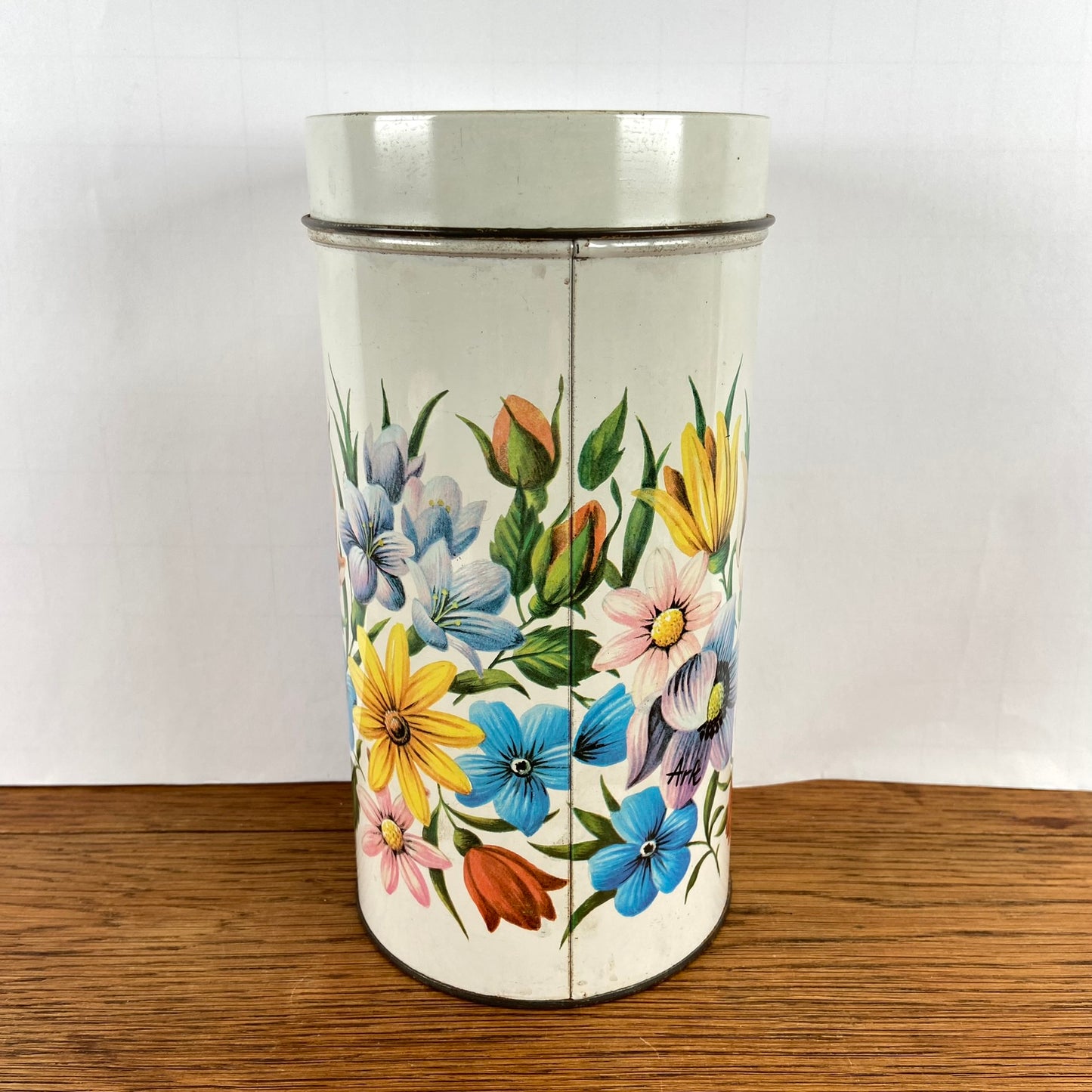 Vintage bloemen blik Ark