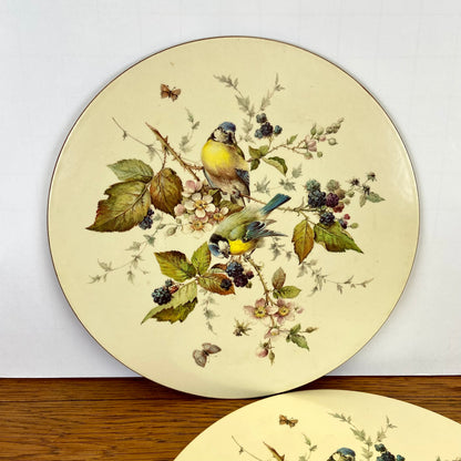 Vintage borden onderzetters met vogels