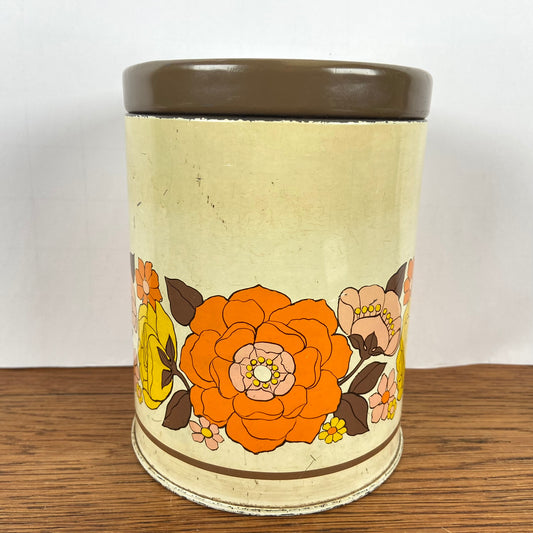 Vintage blik oranje bloem