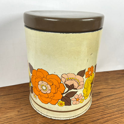 Vintage blik oranje bloem