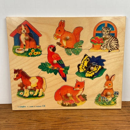Houten puzzel met dieren