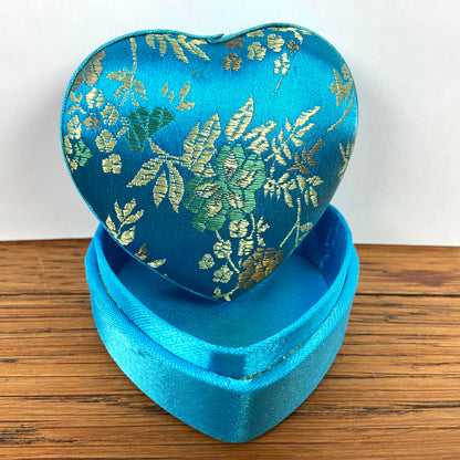 Blauw opbergdoosje hart