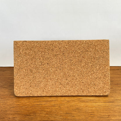 Vintage brievenhouder met leer en messing