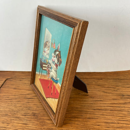 Houten foto lijstje hond